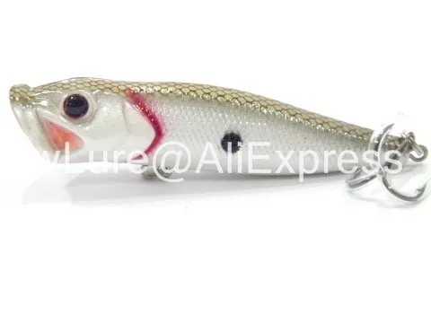 WLure 9 см 12 г красный рот Поппер Topwater жесткий приманка с громкий дребезжащий звук и высокий брызг воды рыболовные приманки T604 - Цвет: T604X10