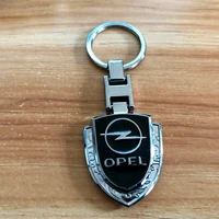 high quality metal shield carved car emblem key ring for opel astra j g insignia corsa d vectra c zafira a keychain accessories