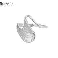 qeenkiss rg6474 fine jewelry%c2%a0wholesale%c2%a0fashion%c2%a0%c2%a0woman%c2%a0girl%c2%a0birthday%c2%a0wedding gift irregular wave 18kt gold white gold open ring