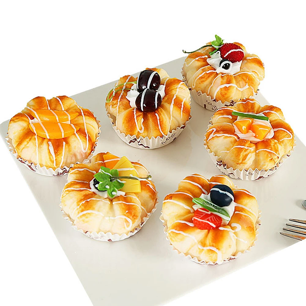 Искусственная искусственная фрукты хлеб имитация Реалистичная еда торты для