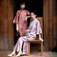 women chinese style retro qipao dress fashion elegant cheongsam dresses traditional oriental clothing lady party vintage vestido