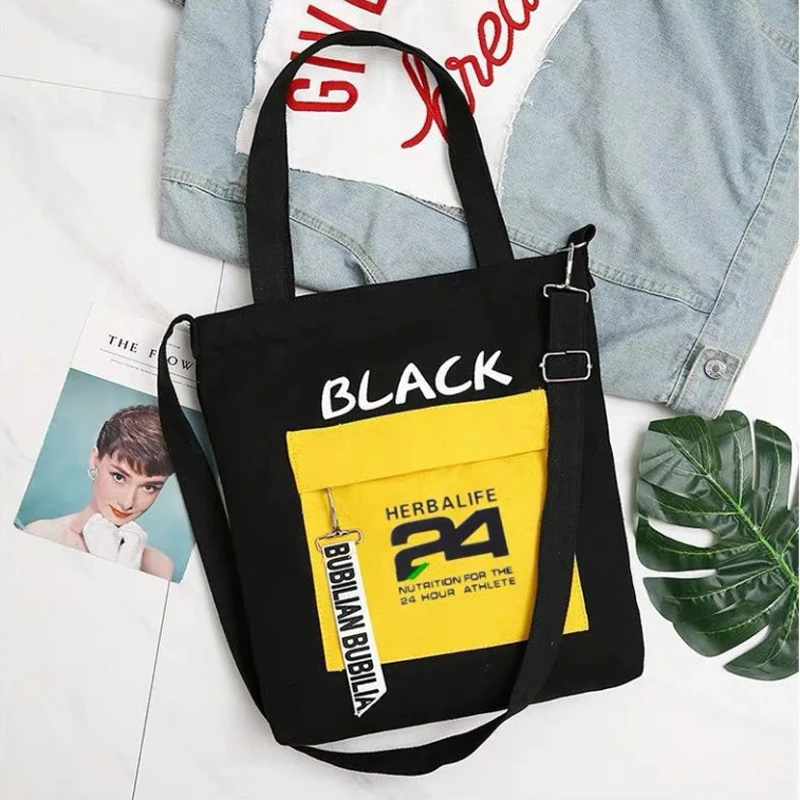 Black Herbalife 24 подходит для ручной клади многофункциональная дорожная сумка через плечо для женщин - Цвет: Black
