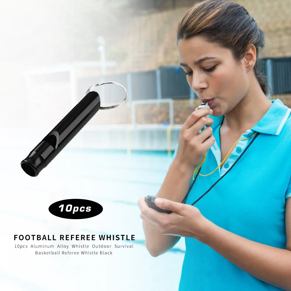 

10x Whistle Basketball Football Referee Whistle for Outdoor Survival Camping Portable Sports Referee Lifeguard Whistles