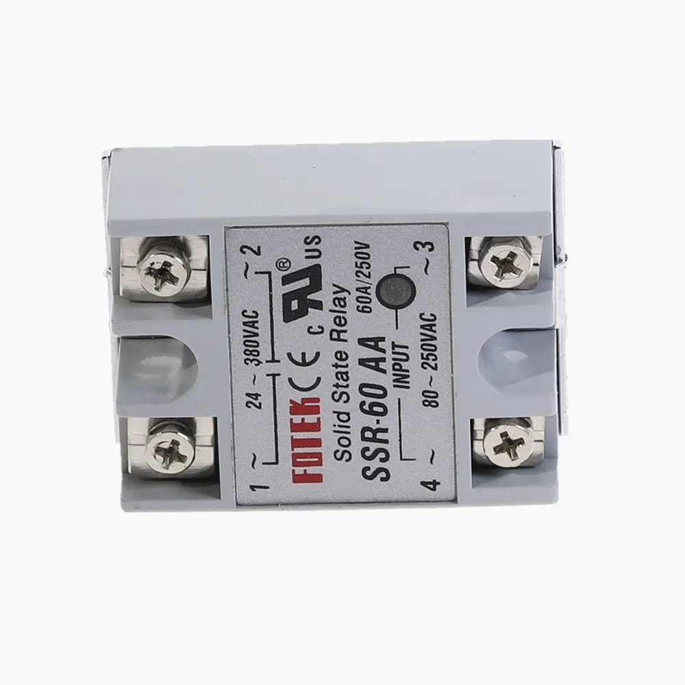 1 шт. SSR-60AA 60A твердотельный релейный модуль 80-250 В AC Вход 24-380VAC