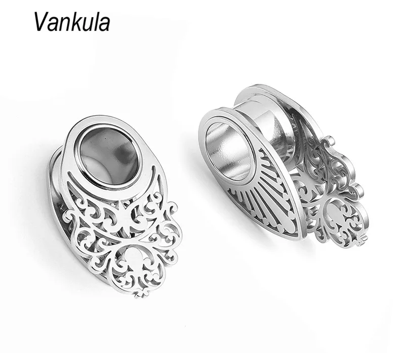 Vankula 2 шт. Новое поступление модные беруши туннель 316L Нержавеющая сталь ювелирные украшения для пирсинга расширители ушей