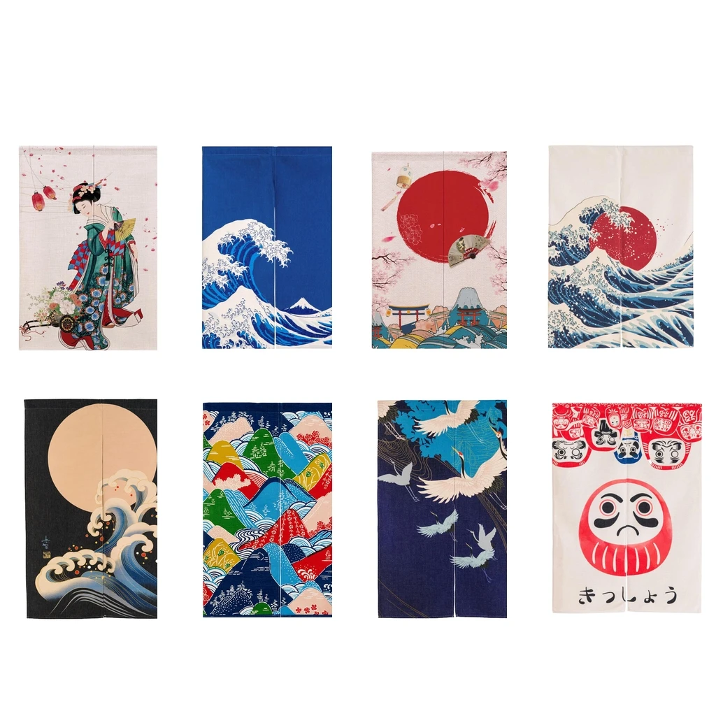 Занавески на окна в японском стиле для гостиной спальни|Занавески| |