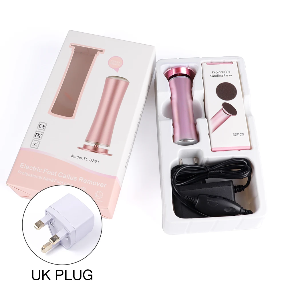 UK plug Многофункциональный электрический шлифовальный станок для ног, шлифовальный станок для ног, отшелушивающий омертвевшую кожу, средство для удаления мозолей, уход за ногами, устройство для педикюра - Цвет: UK plug