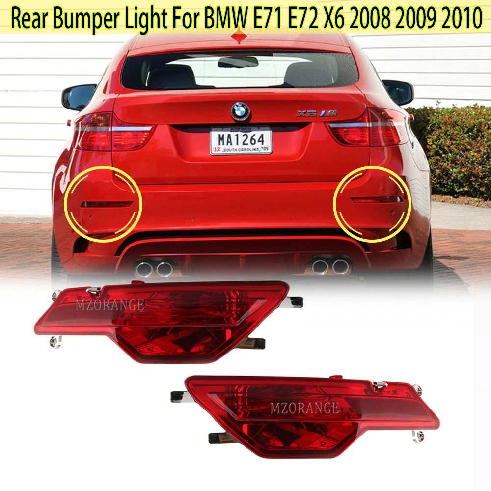 

MZORANGE Rear Bumper Light For BMW E71 E72 X6 2008 2009 2010 Tail Lamp Rear Light 63147187219 63147187220 Rear Reflector Light