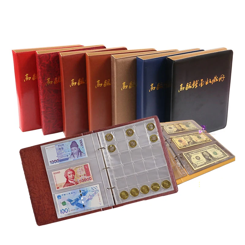 Альбом с 3 отверстиями для коллекции монет или банкнот|Фотоальбомы| |