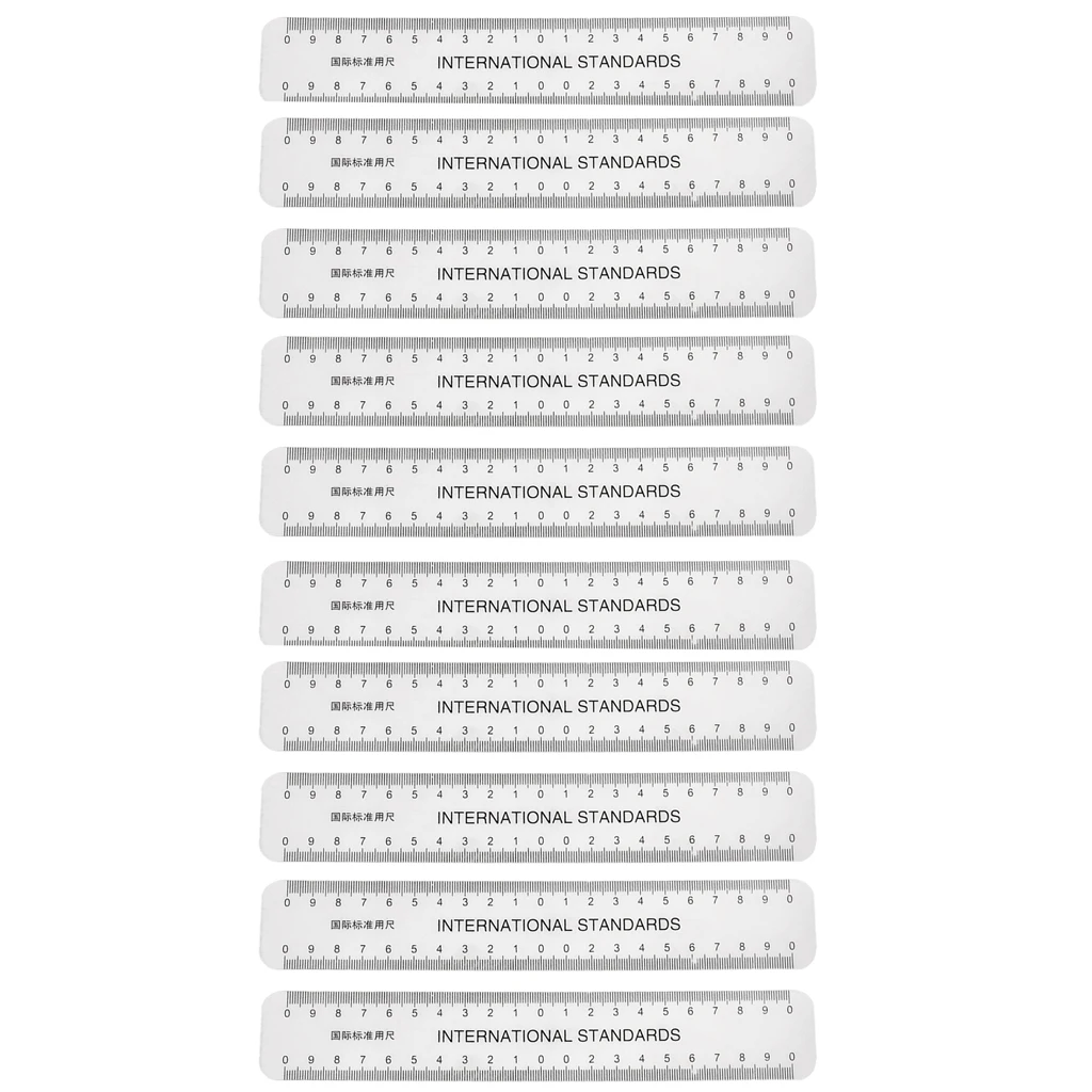 

10pcs Women Reusable Silicone Eyebrow Rulers Measuring Brow Tools