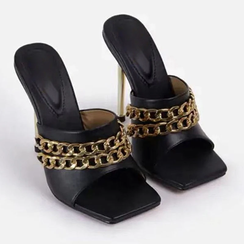 Сандалии женские на высоком каблуке босоножки очень модная декоративная обувь с