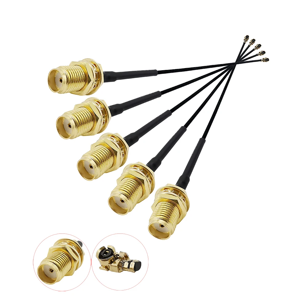 

Антенный разъем SMA «мама» в Mini U.FL IPX IPEX 1,13 мм, 5 шт.