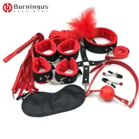 sex handcuffs collar whip gag nipple clamps bdsm bondage rope erotic adult sex toys for woman couples