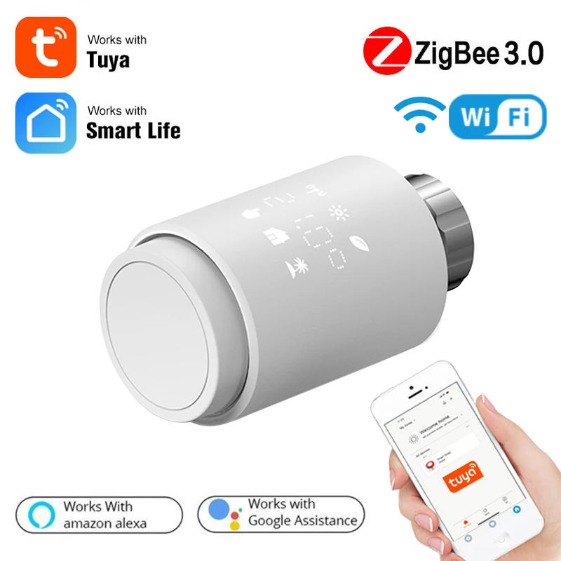 

Привод радиатора Tuya Smart ZigBee, программируемый термостатический клапан радиатора с поддержкой Alexa