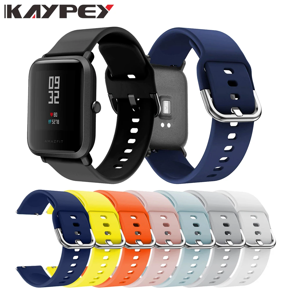 Ремешок силиконовый для Xiaomi Huami Amazfit Bip BIT Lite Youth мягкий браслет смарт часов gts 20