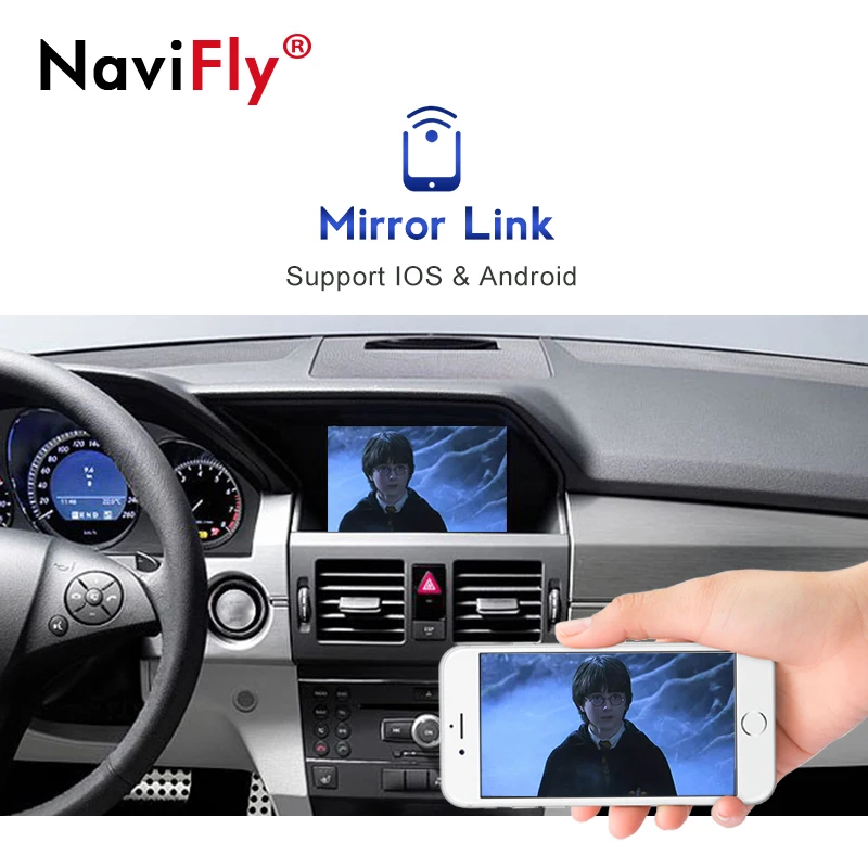 NaviFly беспроводной Carplay для Mercedes Benz GLK Class X204 двухдверный купе Android мультимедийный