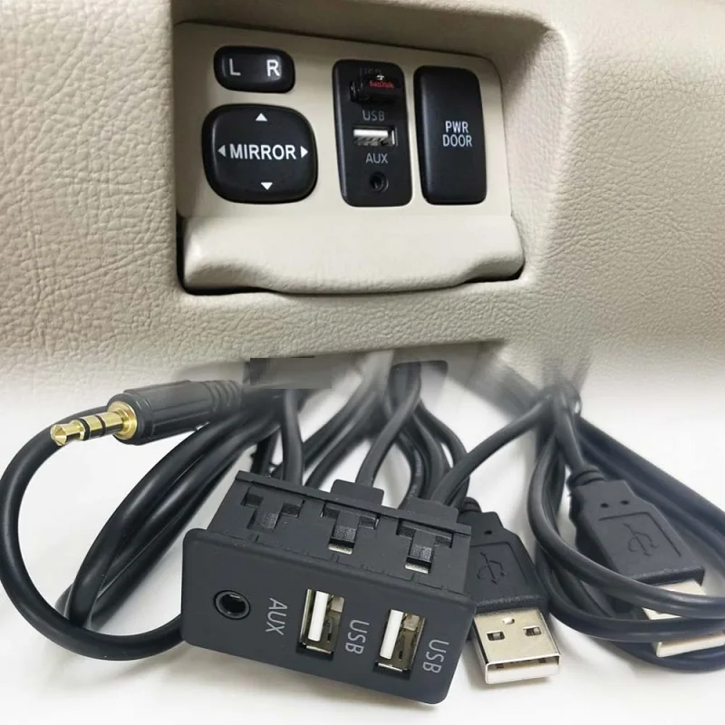 

150 см 3 вида стилей автомобильный удлинитель AUX USB-порт Панель Авто Лодка двойной USB-удлинитель адаптер для Volkswagen Toyota