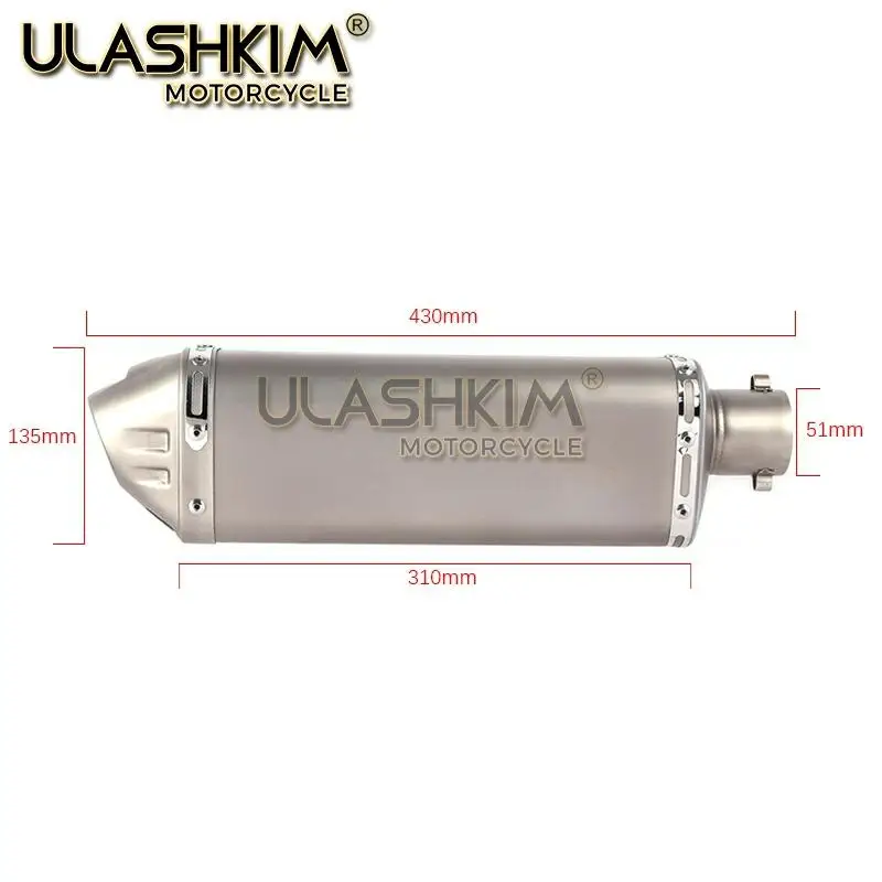 

Motorcycle Full System Exhaust Muffler Modified Middle Link Pipe Slip On For kawasaki Z800 2013 2014 2015 2016