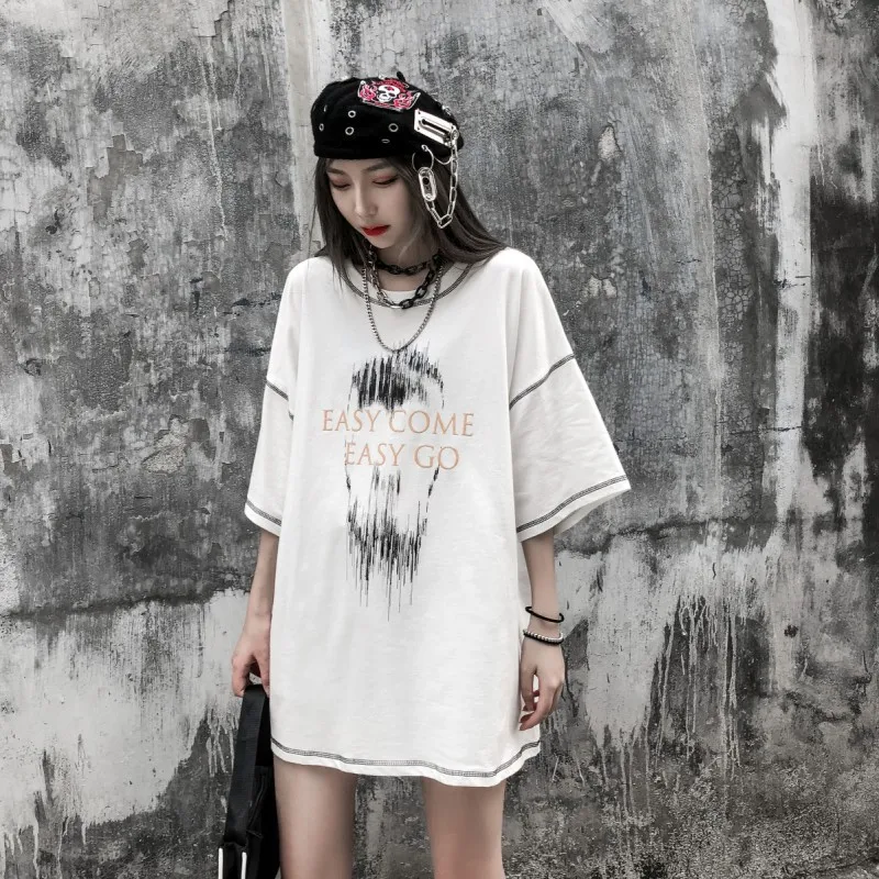 

Black White Summer Women Men T-shirts Casual Cotton Tops Tee Female T Shirt Short Sleeve T Shirt plus size Streetwear t shirt