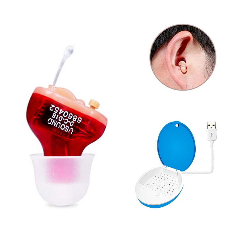 Right Ear with Dryer 6 каналов мини в канале слуховой аппарат цифровой беспроводной слуховой аппарат усилители невидимые CIC слуховые аппараты для пожилых людей - Цвет: Right Ear with Dryer
