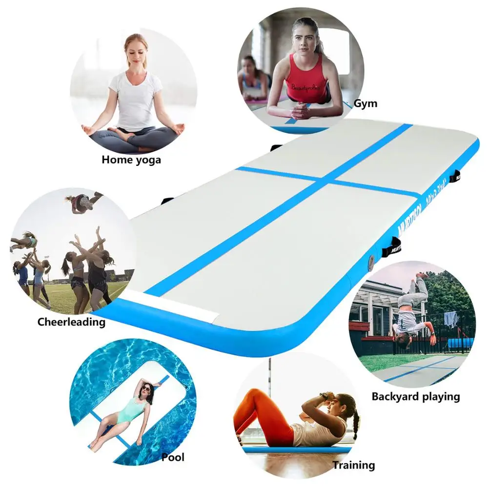 Free Shipping Inflatable Cheap Gymnastics Mattress With Pump Airtrack 3M DWF Air Track Mats Trampoline Tumbling |