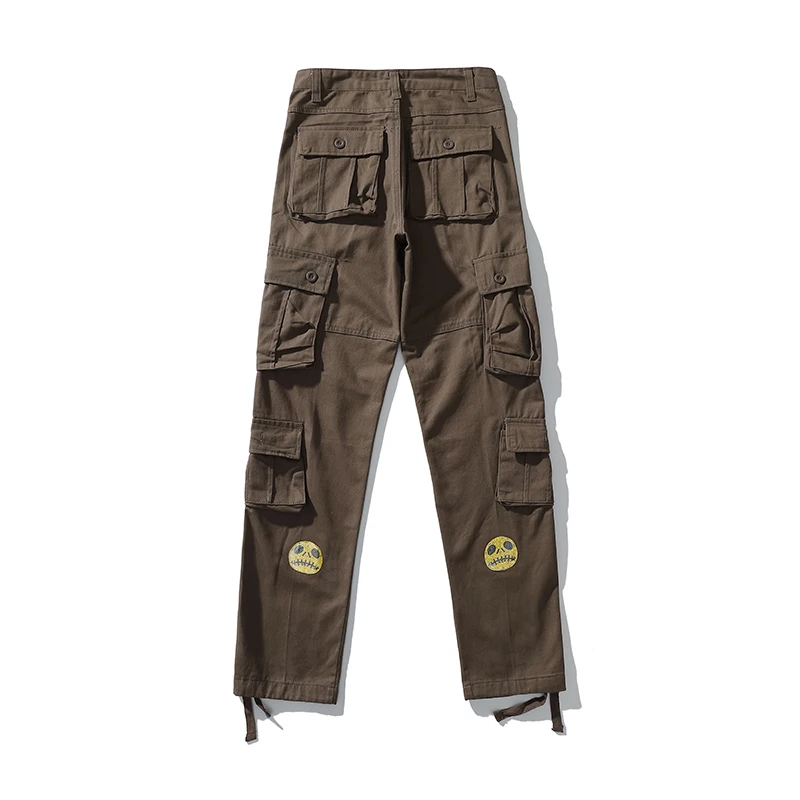 

Grimace Drilling Multi-pocke Overalls for Men and Women Straight High Street Oversize Cargo Pants Harajuku Loose Casual Trousers