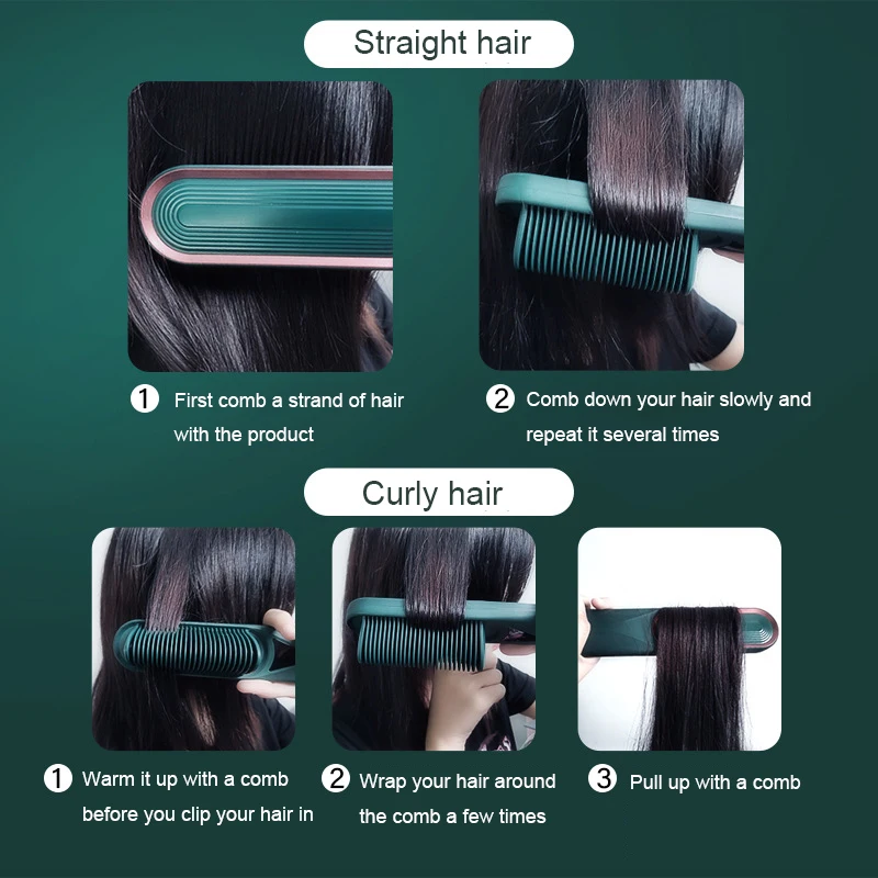 Электрическая щетка для укладки волос Выпрямители завивки анион уход за