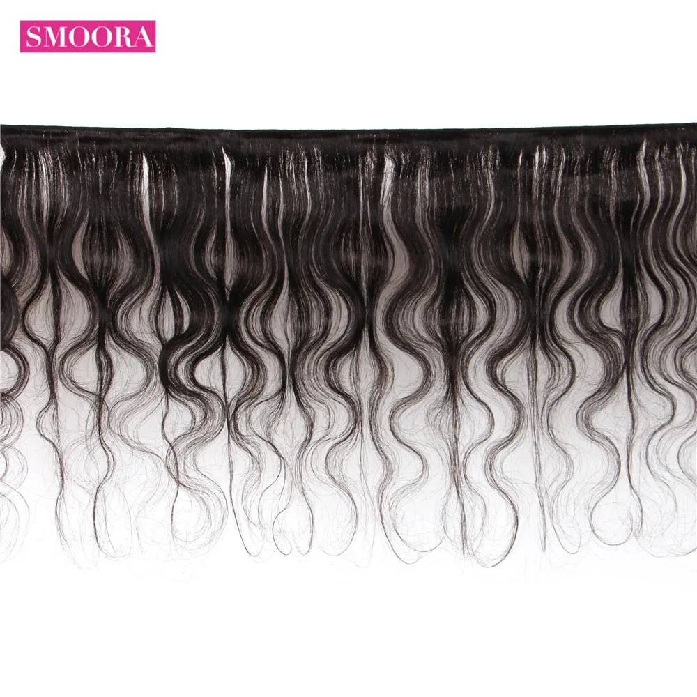 Волосы для наращивания Smoora 100% монгольские человеческие волосы 3 пучка/партия