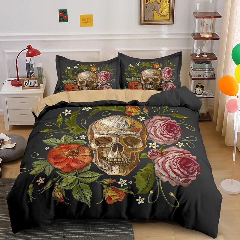 Пододеяльник с черепом пододеяльник наволочка