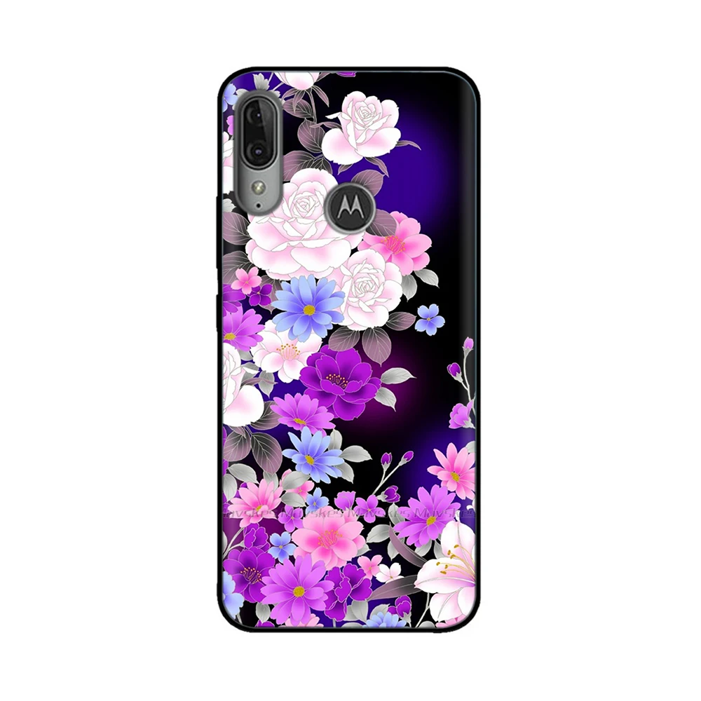 cover phone case for moto e6 plus soft tpu silicone back cover for motorola moto e6 play e 6 e6play protective coque cat flower free global shipping