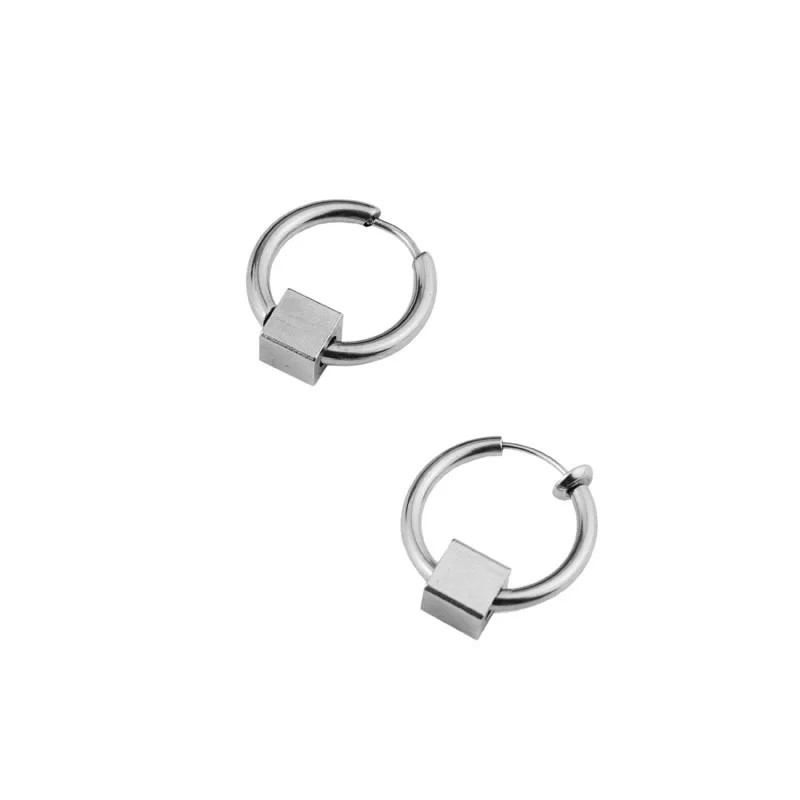 1 пара маленькие серьги кольца из нержавеющей стали|Серьги-подвески| |