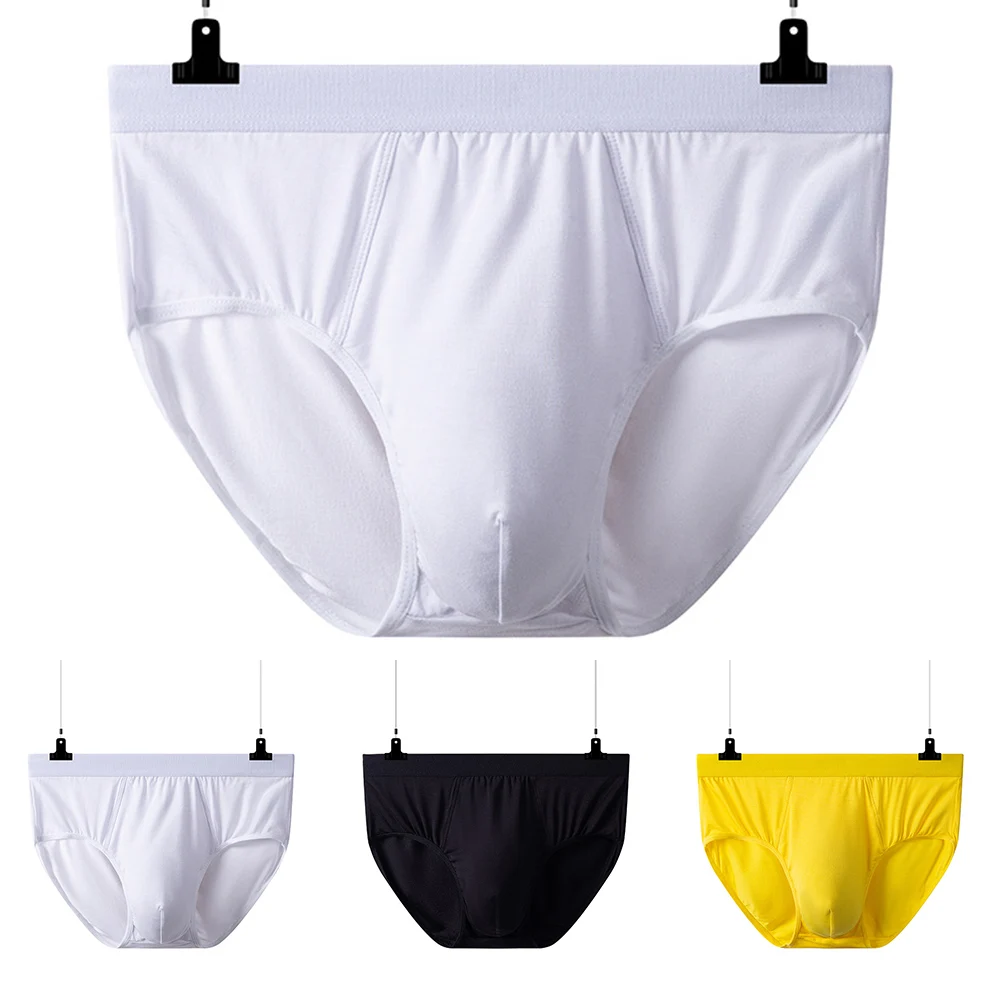 

New Men's Cotton Underwear Middle-aged And Elderly Briefs Solid Modal Color