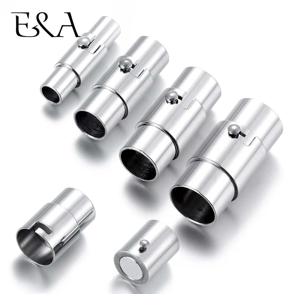 Застежка-Пряжка Магнитная из нержавеющей стали для кожаного шнура браслетов