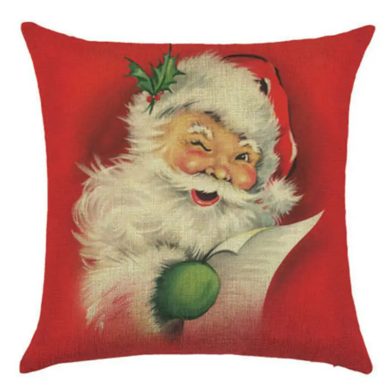 18x18 дюймов Веселый Рождественский дизайн чехол для подушки Рождественская