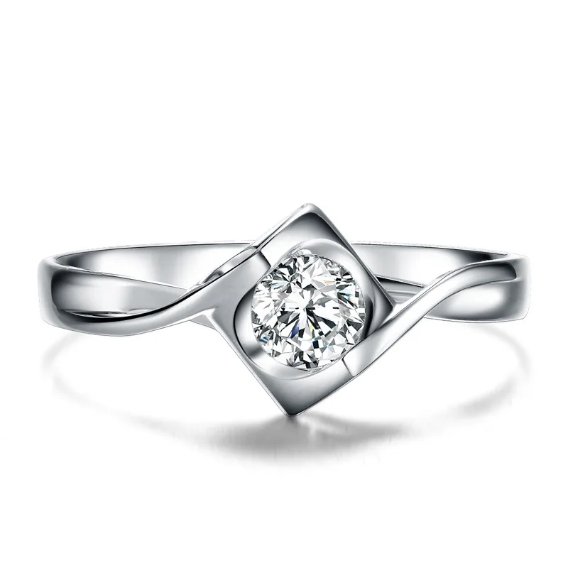 

925 sterling silver creative moissanite zircon wedding ring for women Charm Crystal Diamond Jewelry Couple Ring Fine jewelry