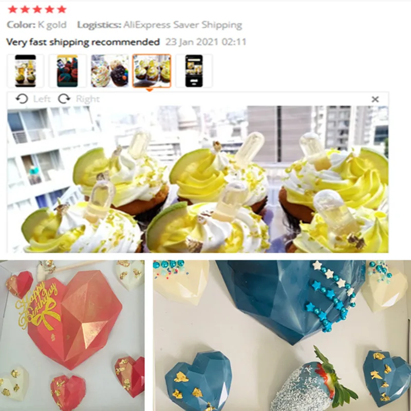 Съедобные золотые листы 24 К фольги для украшения торта маска лица художественные