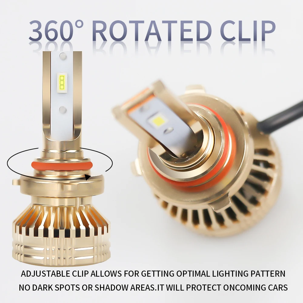 

2pcs H7 H11 H4 9005 9006 Automotivo Led Lights 60W 48V 12000LM 6000k Lighting Auto Headlamps Hyundai Kona Anti Stun