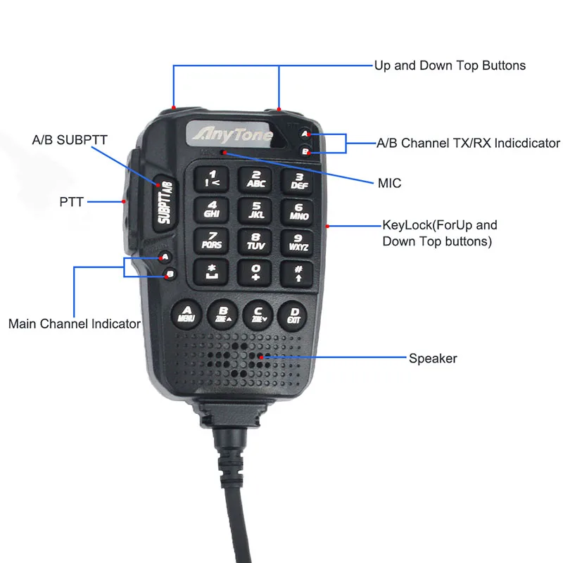 Автомобильное радио Anytone Bluetooth цифровое DMR аналоговое мобильное VHF UHF AT D578UV PRO
