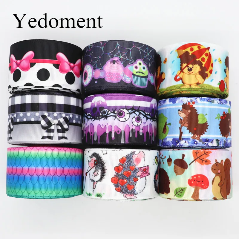 

10 Yards 1.5'' 38MM Printed Grosgrain Ribbons For Hair Bows DIY Handmade Materials Y19092702