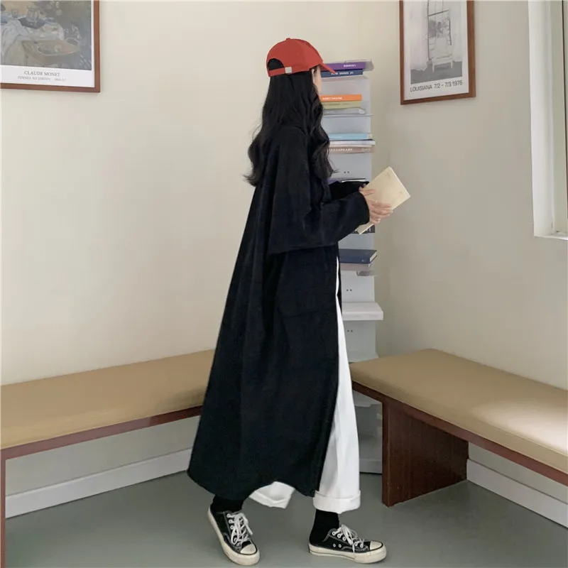 

Women's Autumn Pure Color Simple And Versatile Fashion Women's Coat Loose Casual Long Windbreaker