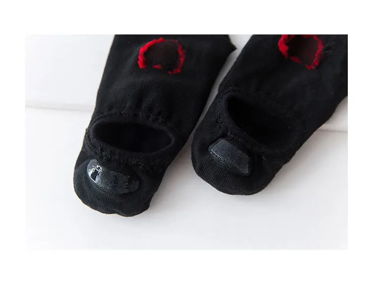 Женские Дышащие Короткие носки с принтом Love бесшовные Невидимые тапочки женские