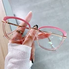 Женская металлическая оправа для очков кошачий глаз, TR90