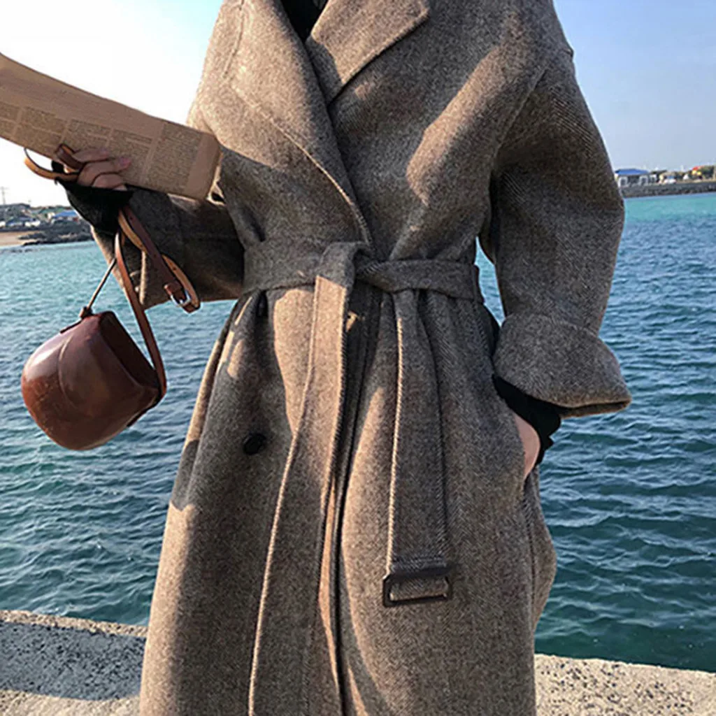 Za veste женское корейское зимнее длинное пальто, верхняя одежда, пальто свободного размера плюс, кардиганы с длинным рукавом, манто Femme Hiver, элегантное 1010