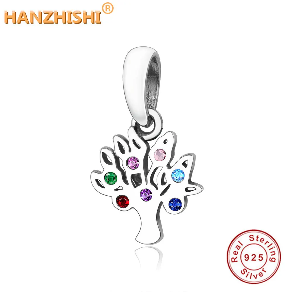 

Mix CZ Tree Dangle Charm Fits Original pandora Charms Bracelet Necklace Authentic 925 Sterling Silver DIY Beads Jewelry 2018
