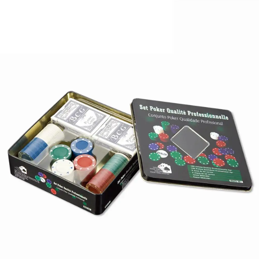 

Бар Poker Chip набора KTV казино для путешествий с железный ящик Повседневное игрушка Портативный развлечение настольная игра