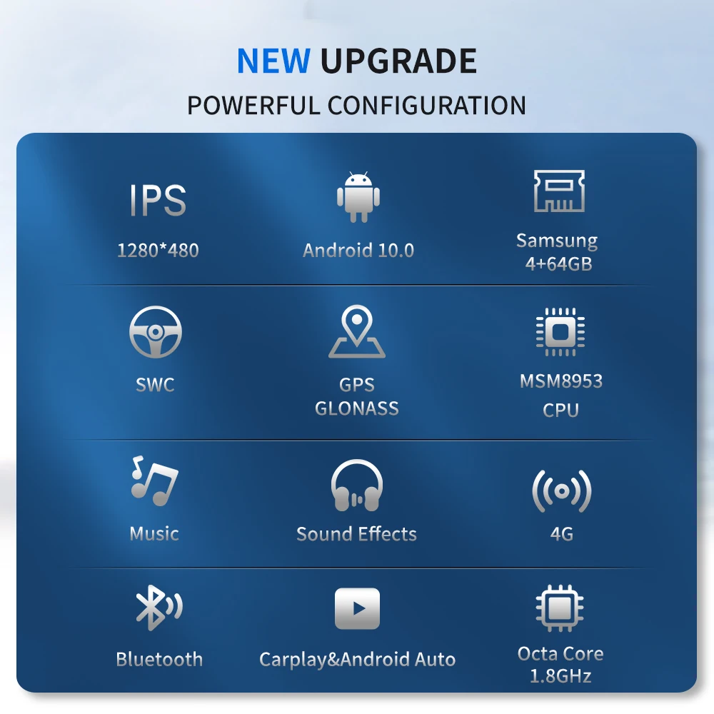 Автомобильная Мультимедийная система Android 10 4G сенсорный экран 64 ГБ DSP видео для