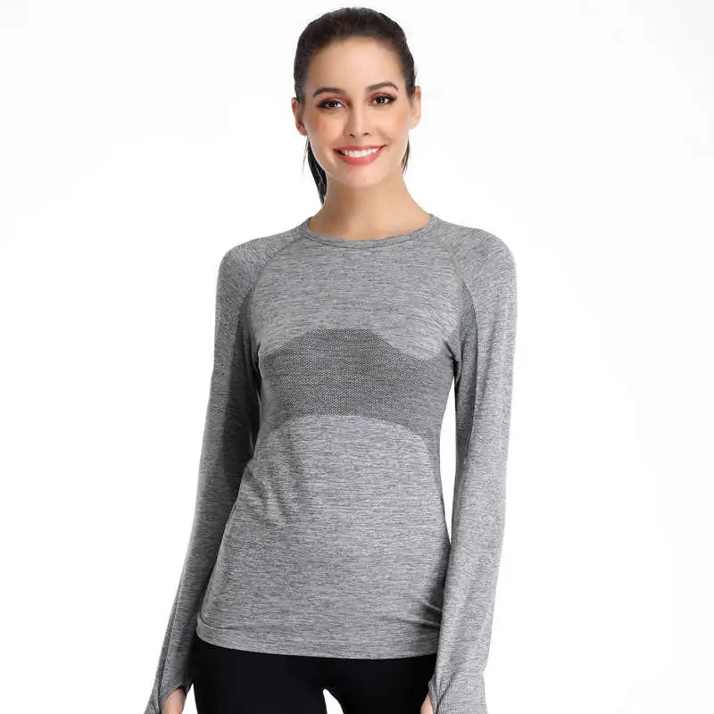 Модные футболки для женщин повседневные женские с длинным рукавом и круглым