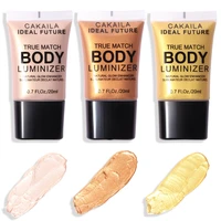 cakaila body face liquid high gloss gel wheat complexion brighten waterproof shimmer body leg clavicle facial highlighter makeup