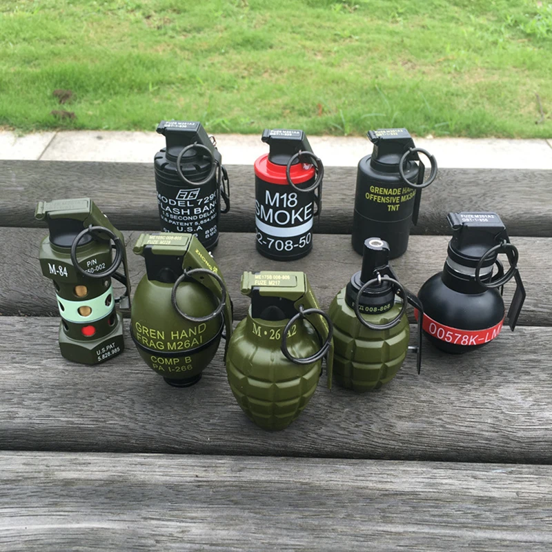 

Windproof Lighter Metal Creative Grenade Model (lighter + Ashtray) Outdoor Gadgets Office Decoration Cigarette Accessories