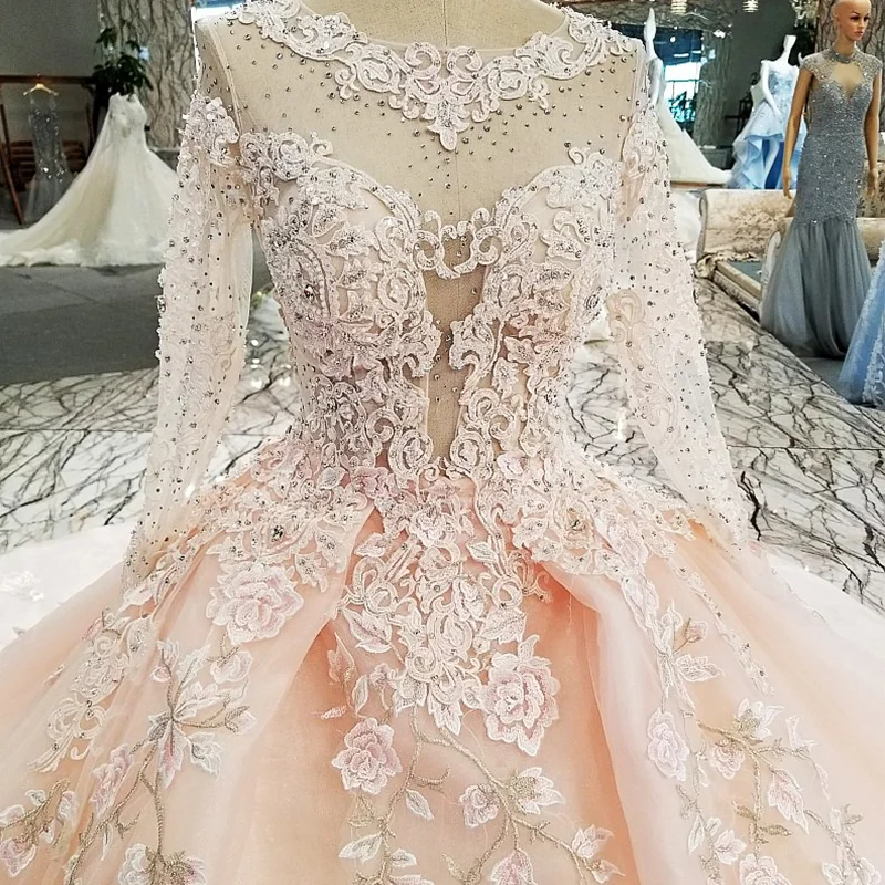 LS00322 vestido de festa выпускные платья смотреть сквозь спину аппликации полный рукав лук